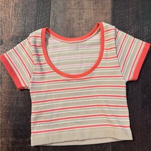 OFFLINE by Aerie Ribbed Striped Crop Top – Size Medium